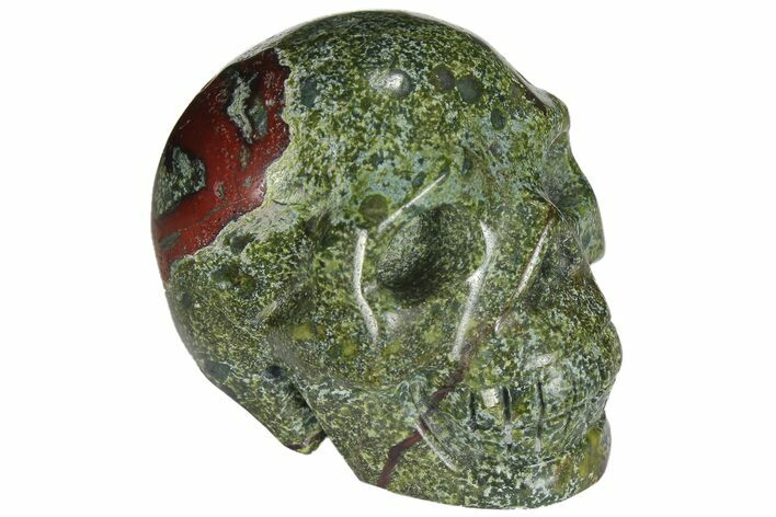 Polished Dragon's Blood Jasper Skull - South Africa #110071
